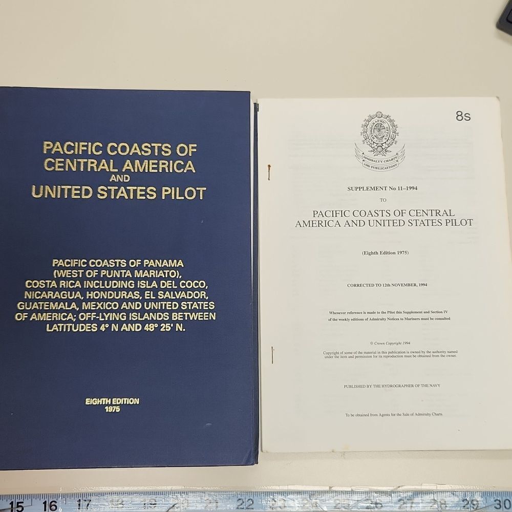 Pacific Coasts of Central America and United States Pilot Hardback Book